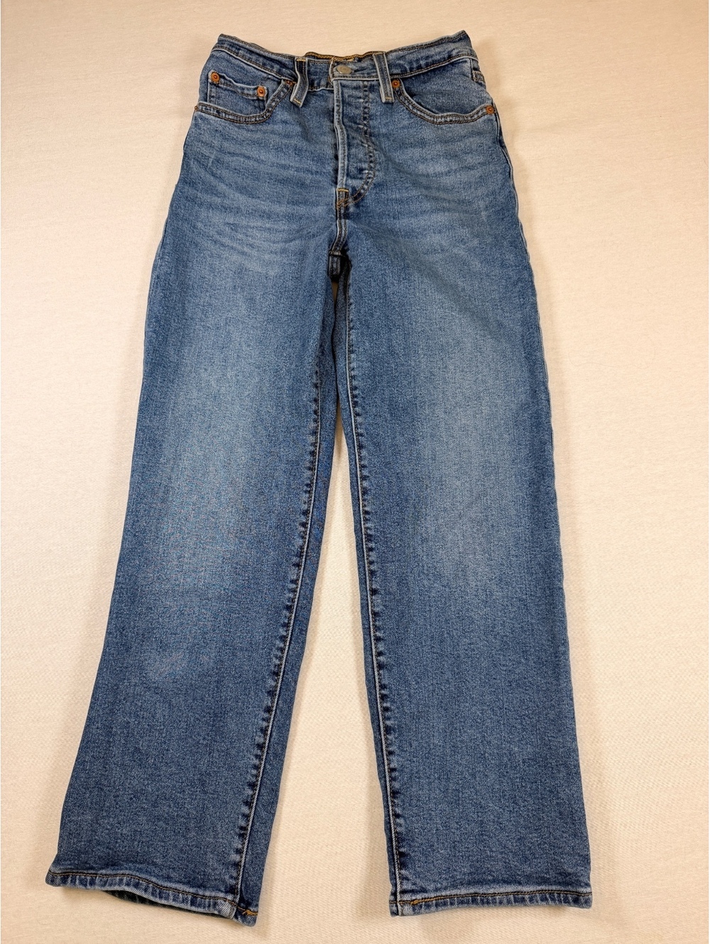 Levis Ribcage Straight Ankle Jeans Womens Size 24x27 Blue